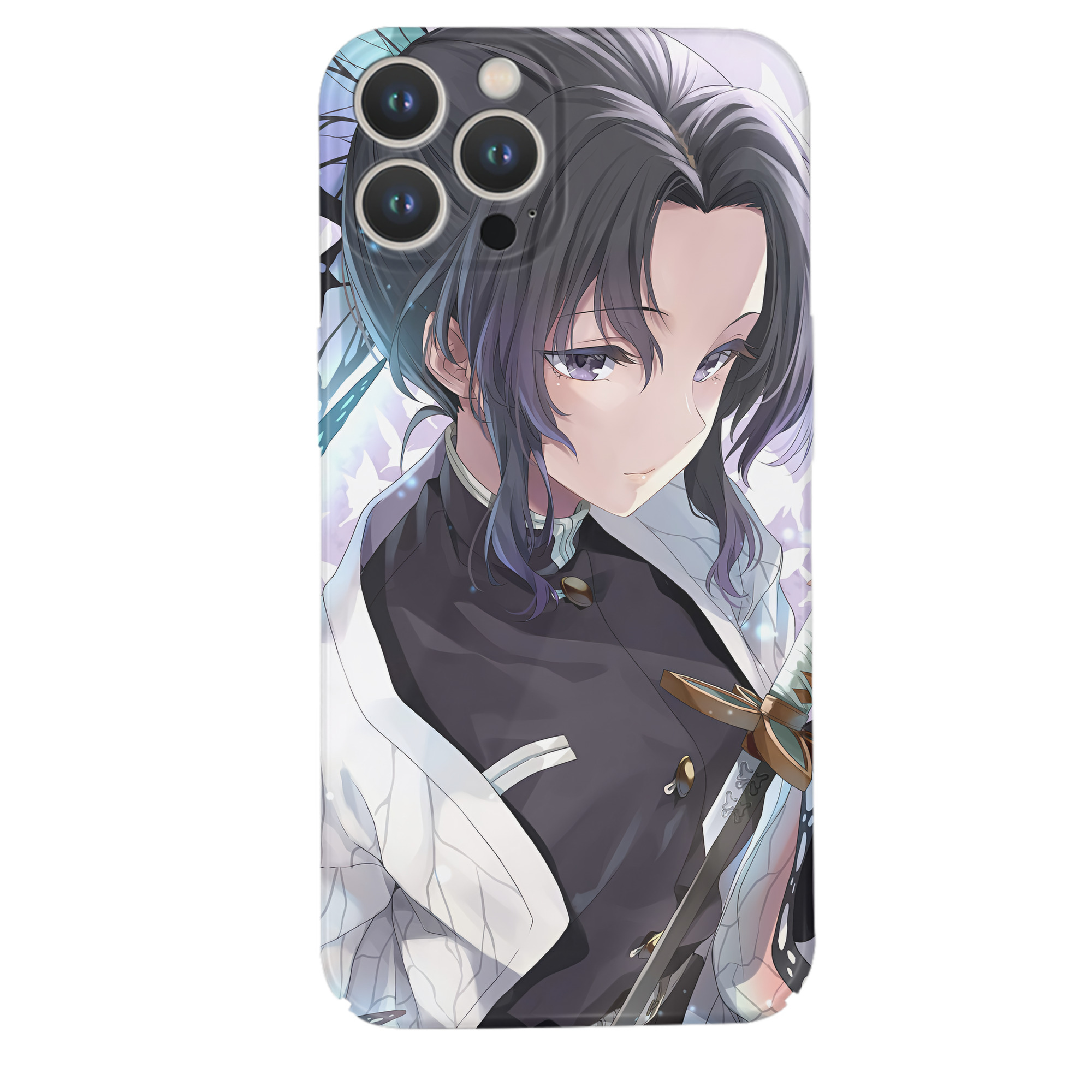 （画像用） 鬼滅の刃（きめつのやいば）蟲柱-胡蝶 しのぶ／こちょう しのぶ Kochou Shinobu 【iPhone 14シリーズ対応】ハードケース